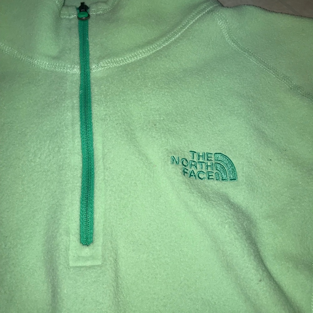 North Face pullover zip sweater in mint green - Picture 3 of 5